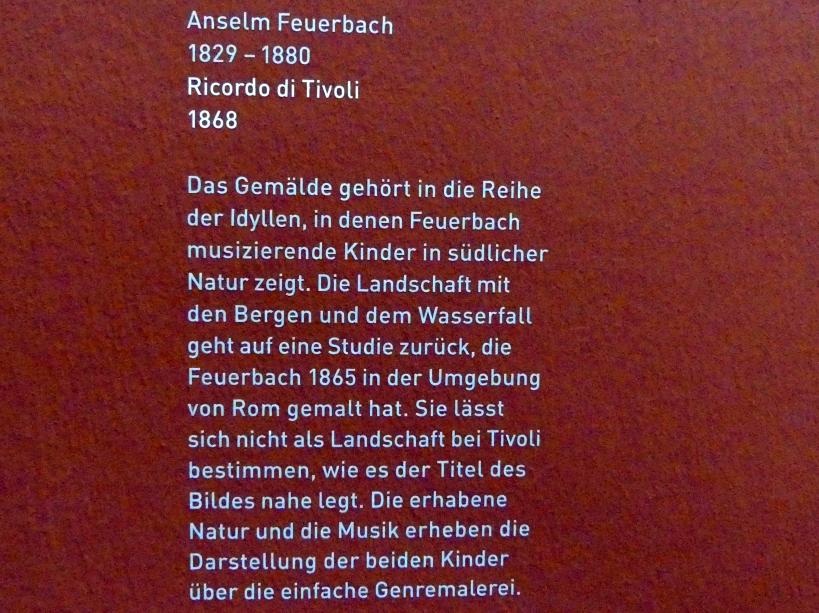 Anselm Feuerbach (1846–1878), Ricordo di Tivoli, München, Sammlung Schack, Obergeschoss Saal 15, 1868, Bild 2/2