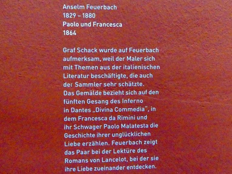 Anselm Feuerbach (1846–1878), Paolo und Francesca, München, Sammlung Schack, Obergeschoss Saal 15, 1864, Bild 2/2