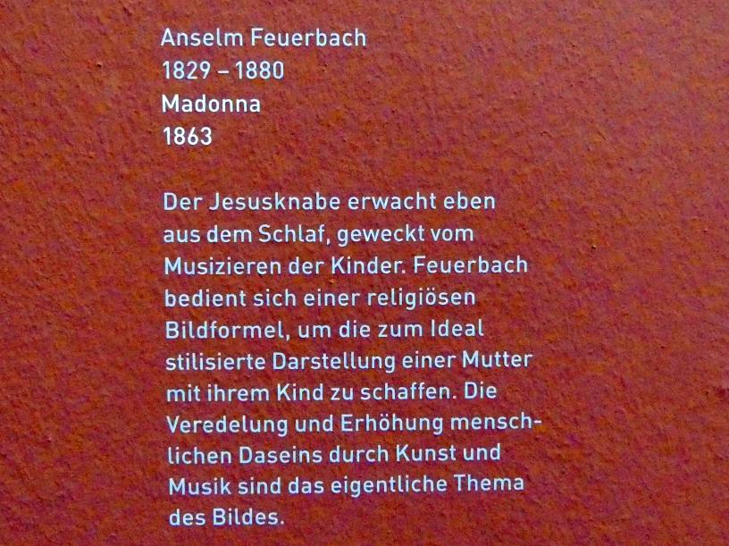 Anselm Feuerbach (1846–1878), Madonna, München, Sammlung Schack, Obergeschoss Saal 15, 1863, Bild 2/2