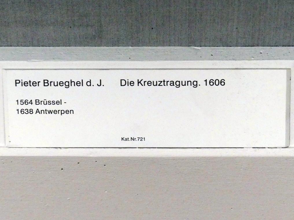 Pieter Brueghel der Jüngere (Höllenbrueghel) (1587–1634), Die Kreuztragung, Berlin, Gemäldegalerie ("Berliner Wunder"), Kabinett 7, 1606, Bild 2/2