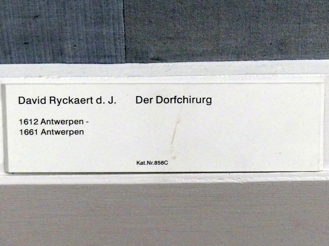 David Ryckaert III. (1649–1655), Der Dorfchirurg, Berlin, Gemäldegalerie ("Berliner Wunder"), Kabinett 9, Undatiert, Bild 2/2