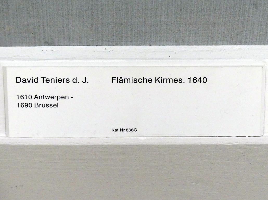 David Teniers der Jüngere (1633–1682), Flämische Kirmes, Berlin, Gemäldegalerie ("Berliner Wunder"), Kabinett 9, 1640, Bild 2/2