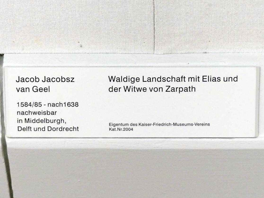 Jacob Jacobsz. van Geel (Undatiert), Waldige Landschaft mit Elias und der Witwe von Zarpath, Berlin, Gemäldegalerie ("Berliner Wunder"), Kabinett 11, Undatiert, Bild 2/2
