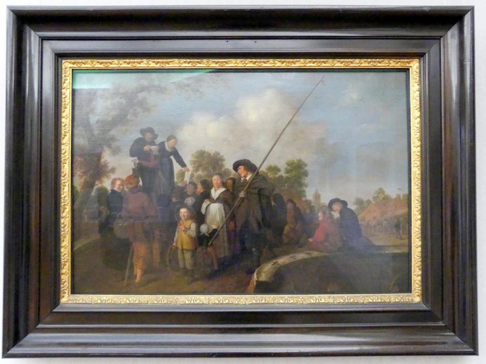 Jan Miense Molenaer (1631–1650), Der Bänkelsänger, Berlin, Gemäldegalerie ("Berliner Wunder"), Kabinett 13, Undatiert