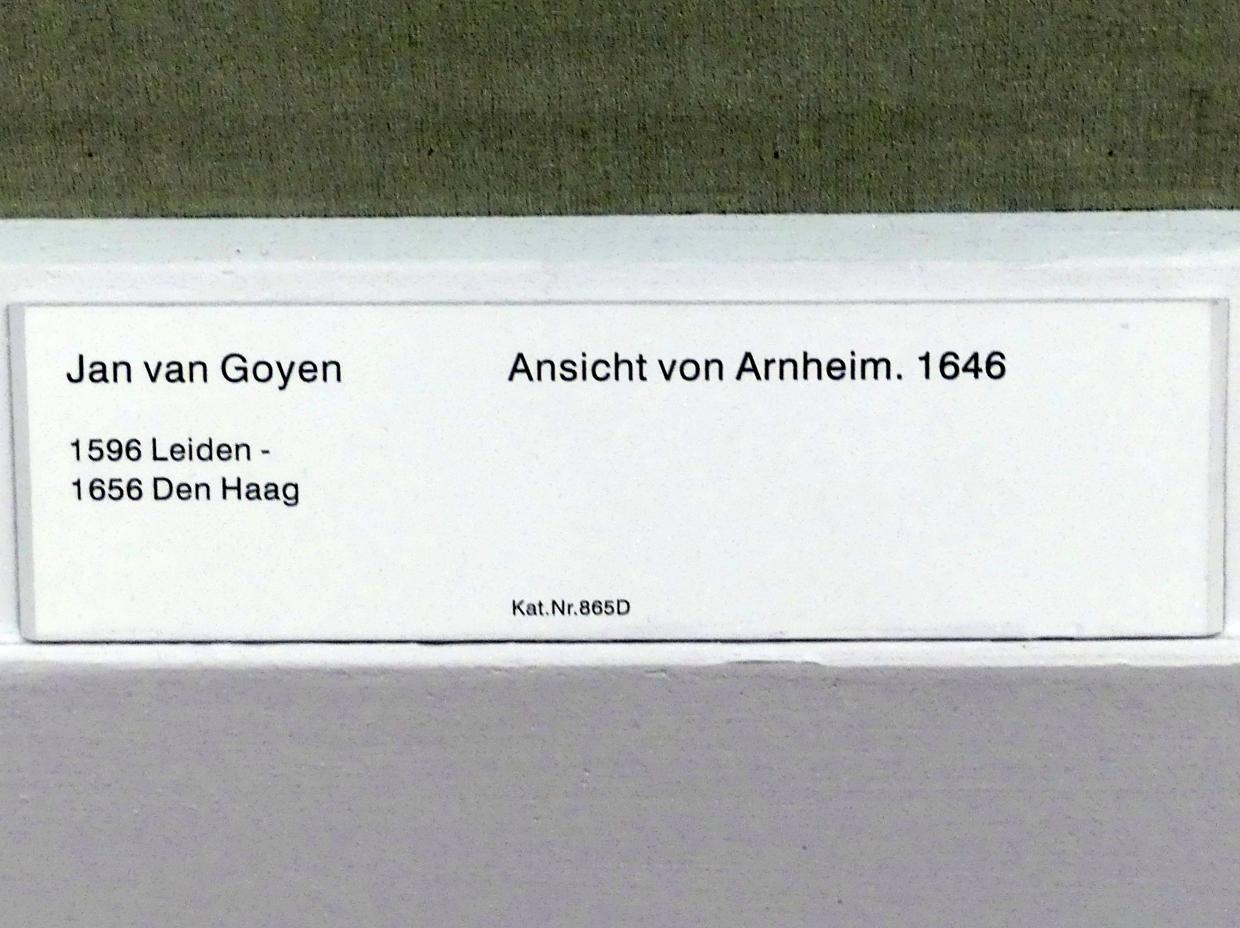 Jan van Goyen (1621–1657), Ansicht von Arnheim, Berlin, Gemäldegalerie ("Berliner Wunder"), Kabinett 14, 1646, Bild 2/2