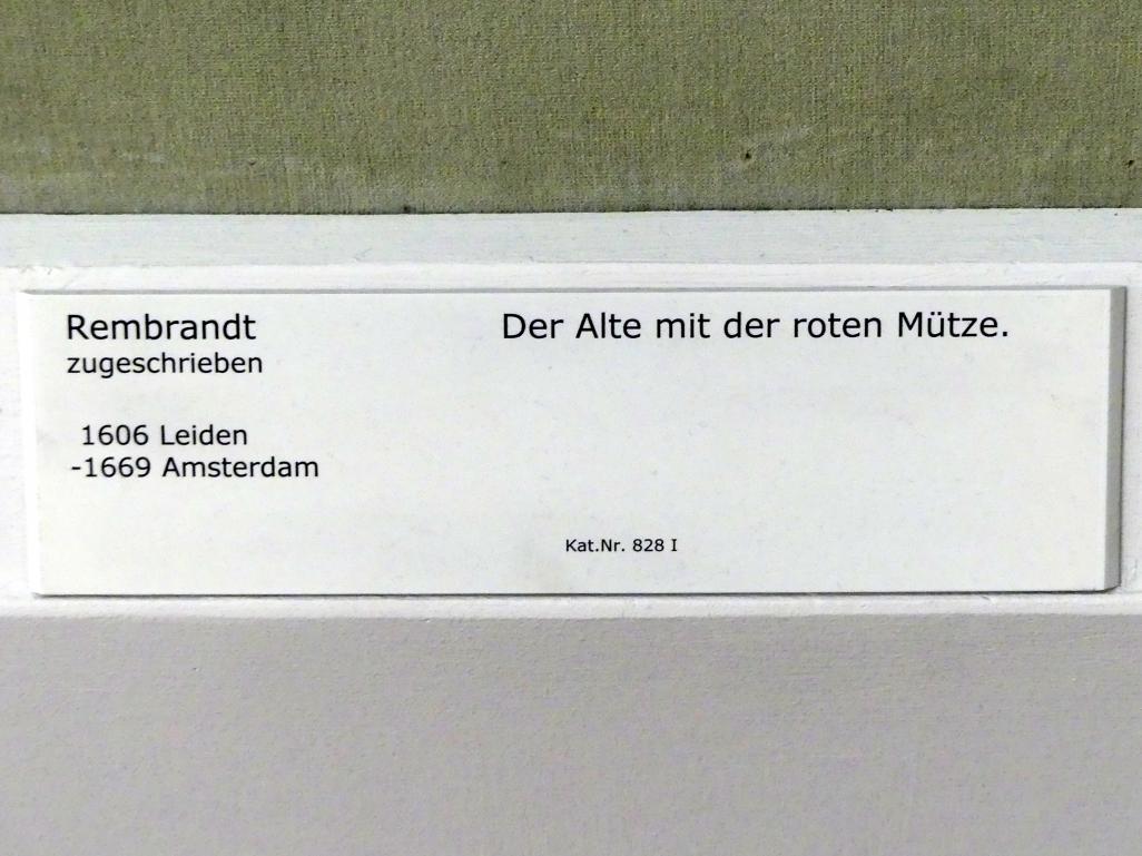 Rembrandt (Rembrandt Harmenszoon van Rijn) (1627–1669), Der Alte mit der roten Mütze, Berlin, Gemäldegalerie ("Berliner Wunder"), Kabinett 16, Undatiert, Bild 2/2