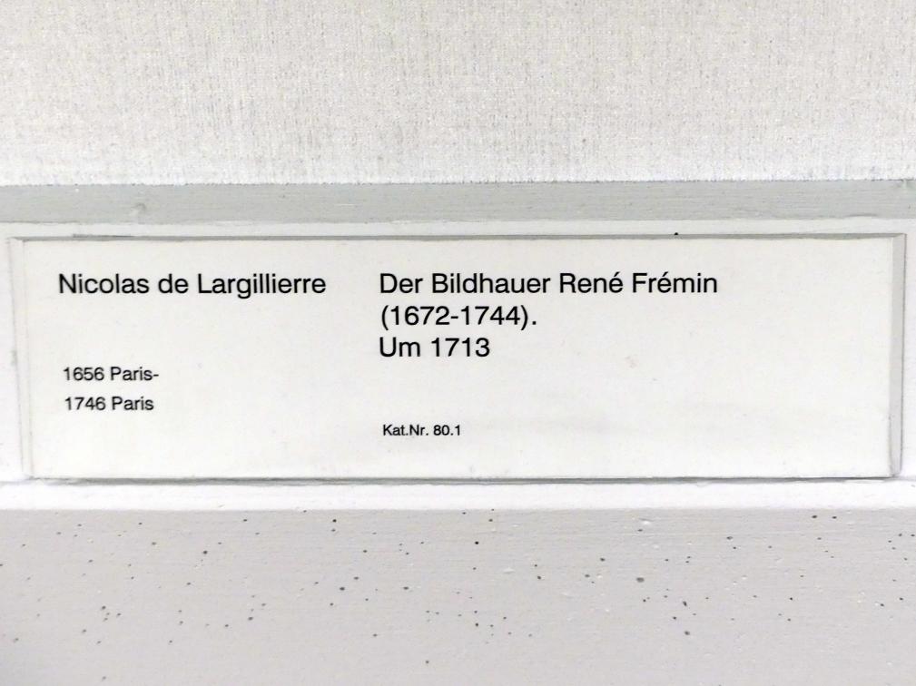 Nicolas de Largillière (1680–1730), Der Bildhauer René Frémin (1672-1744), Berlin, Gemäldegalerie ("Berliner Wunder"), Kabinett 21, um 1713, Bild 2/2