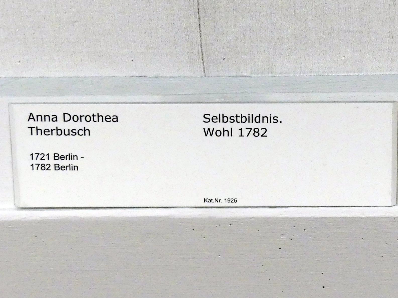 Anna Dorothea Therbusch (1769–1782), Selbstbildnis, Berlin, Gemäldegalerie ("Berliner Wunder"), Kabinett 22, 1782, Bild 2/2