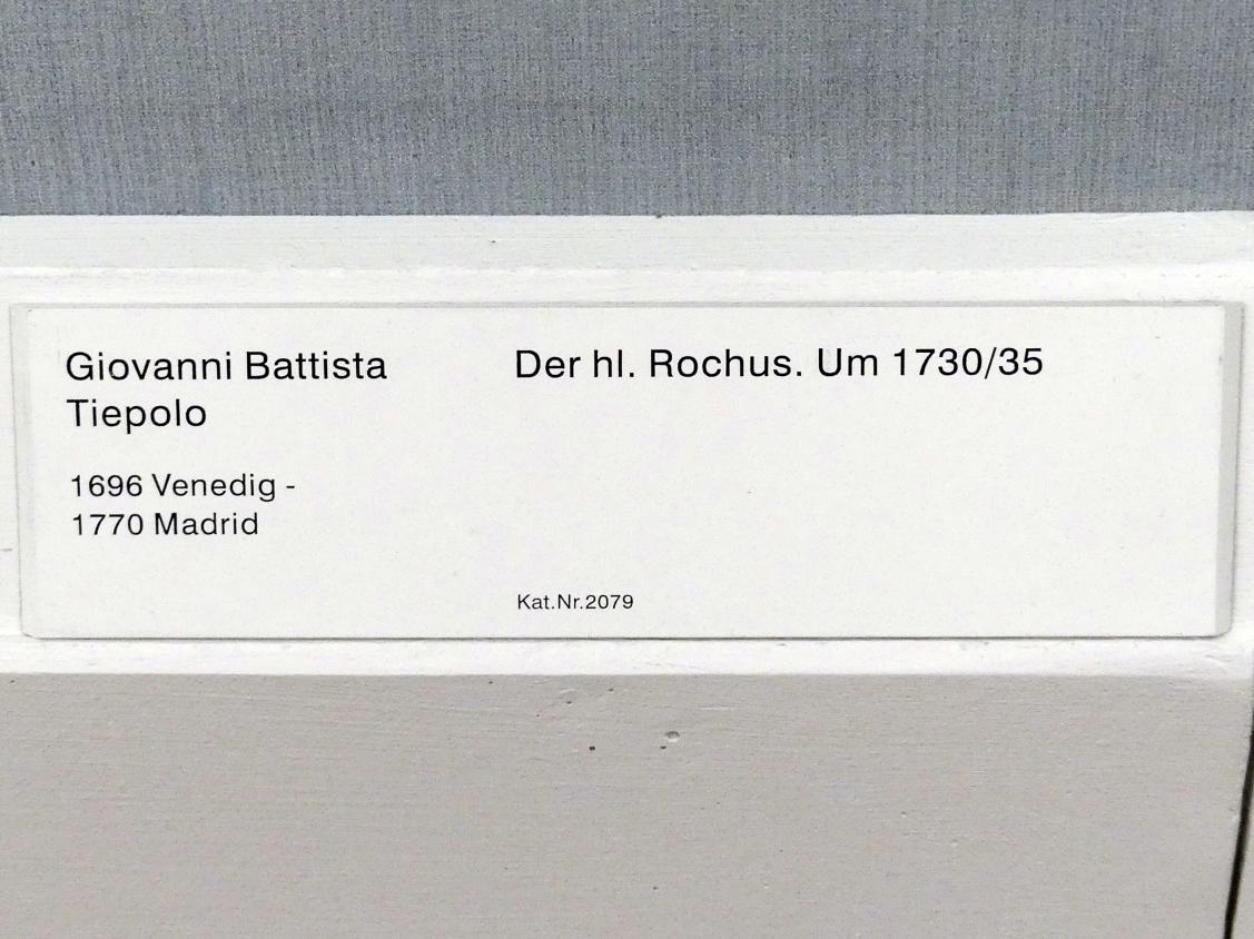 Giovanni Battista Tiepolo (1715–1785), Der hl. Rochus, Berlin, Gemäldegalerie ("Berliner Wunder"), Kabinett 24, um 1730–1735, Bild 2/2
