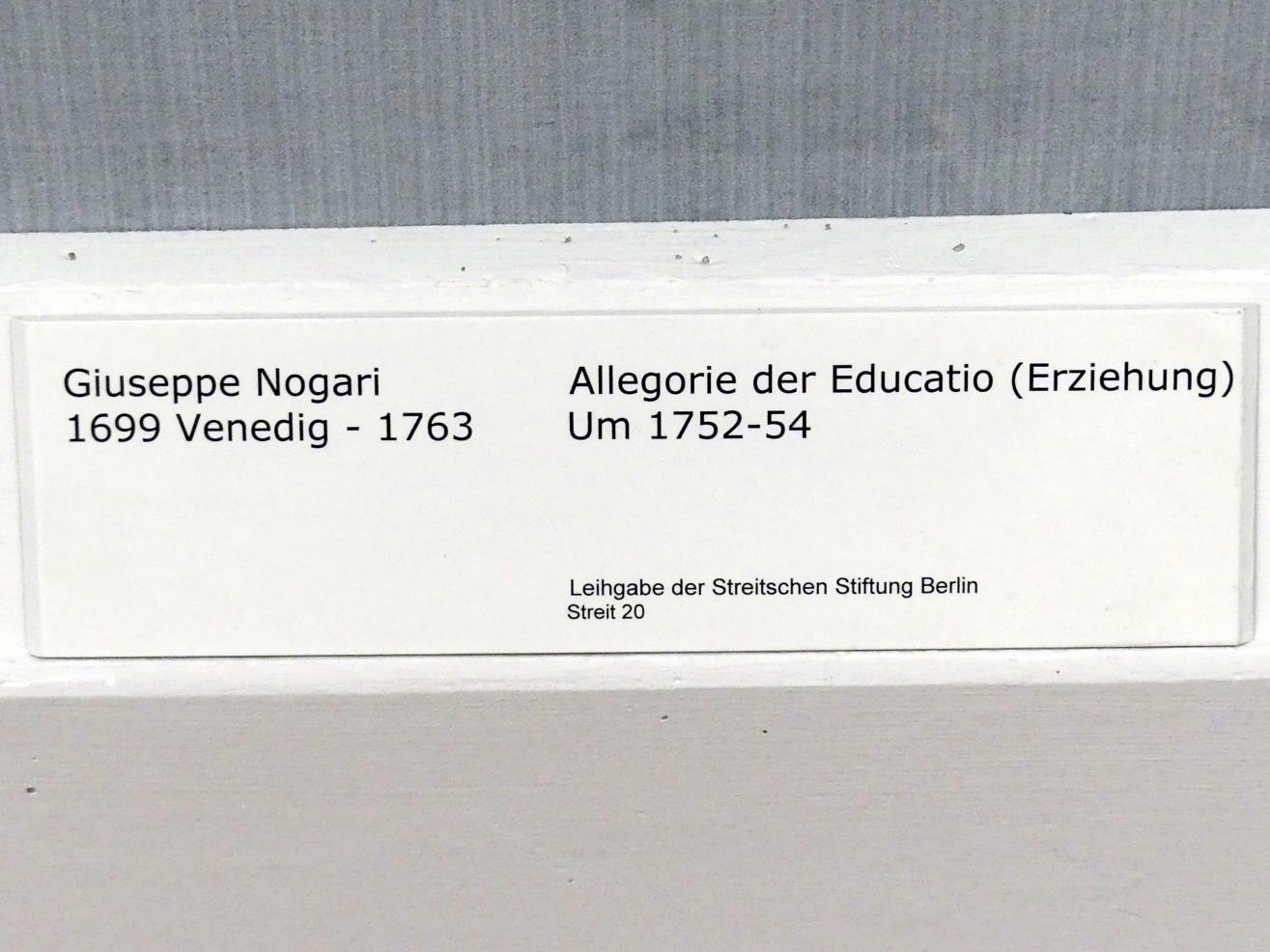 Giuseppe Nogari (1745–1753), Allegorie der Educatio (Erziehung), Berlin, Gemäldegalerie ("Berliner Wunder"), Kabinett 24, um 1752–1754, Bild 2/2
