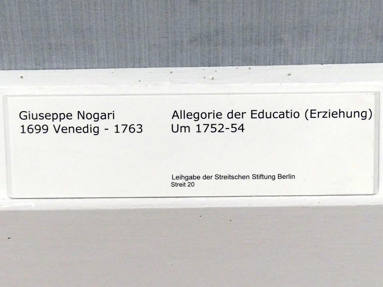Giuseppe Nogari (1745–1753), Allegorie der Educatio (Erziehung), Berlin, Gemäldegalerie ("Berliner Wunder"), Kabinett 24, um 1752–1754, Bild 2/2