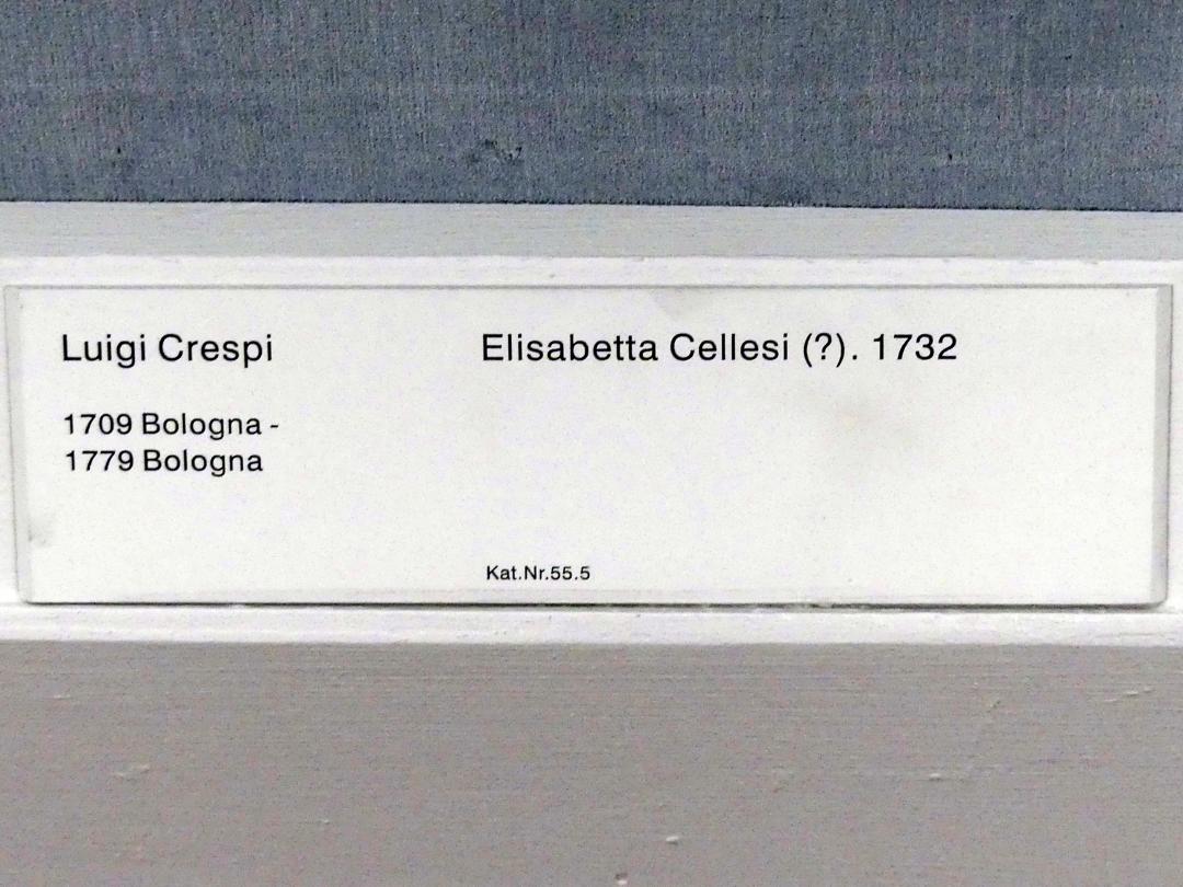 Luigi Crespi (1732–1745), Elisabetta Cellesi, Berlin, Gemäldegalerie ("Berliner Wunder"), Kabinett 24, 1732, Bild 2/2