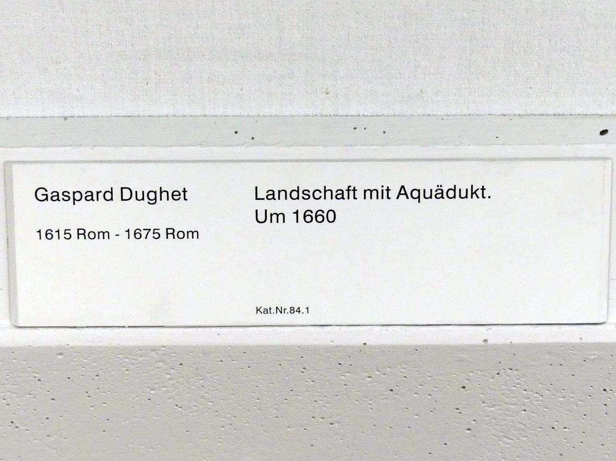 Gaspard Poussin (Gaspard Dughet) (1639–1663), Landschaft mit Aquädukt, Berlin, Gemäldegalerie ("Berliner Wunder"), Kabinett 25, um 1660, Bild 2/2