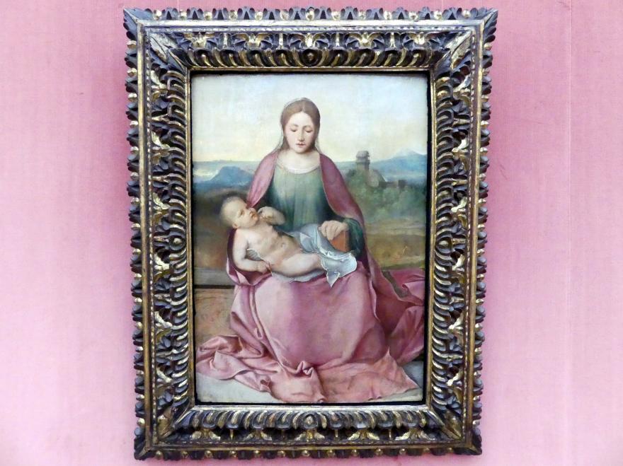 Giorgio da Castelfranco (Giorgione) (1505–1510), Maria mit dem Kind, Berlin, Gemäldegalerie ("Berliner Wunder"), Kabinett 31, Undatiert