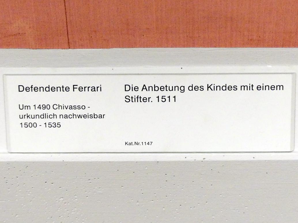 Defendente Ferrari (1504–1532), Die Anbetung des Kindes mit einem Stifter, Berlin, Gemäldegalerie ("Berliner Wunder"), Kabinett 31, 1511, Bild 2/2