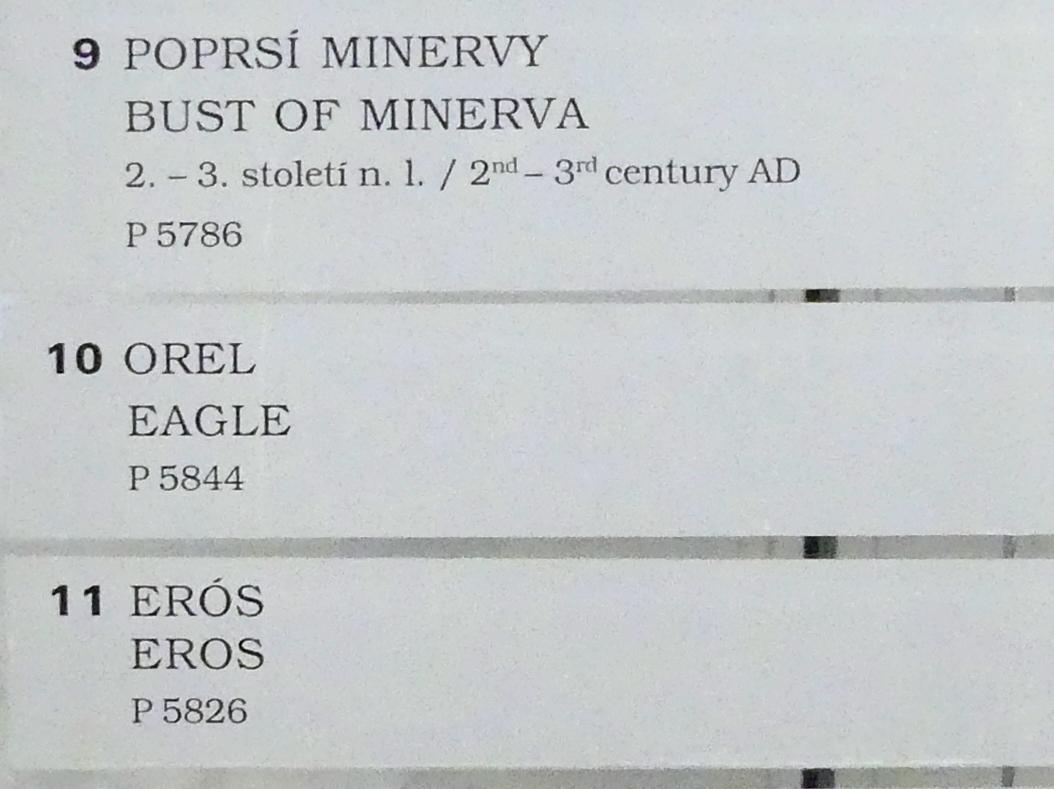 Römische Bronzefigur: Adler, Prag, Nationalgalerie im Palais Sternberg, 1. Obergeschoss, Saal 1, um 100 v. Chr.–300 n. Chr., Bild 2/2