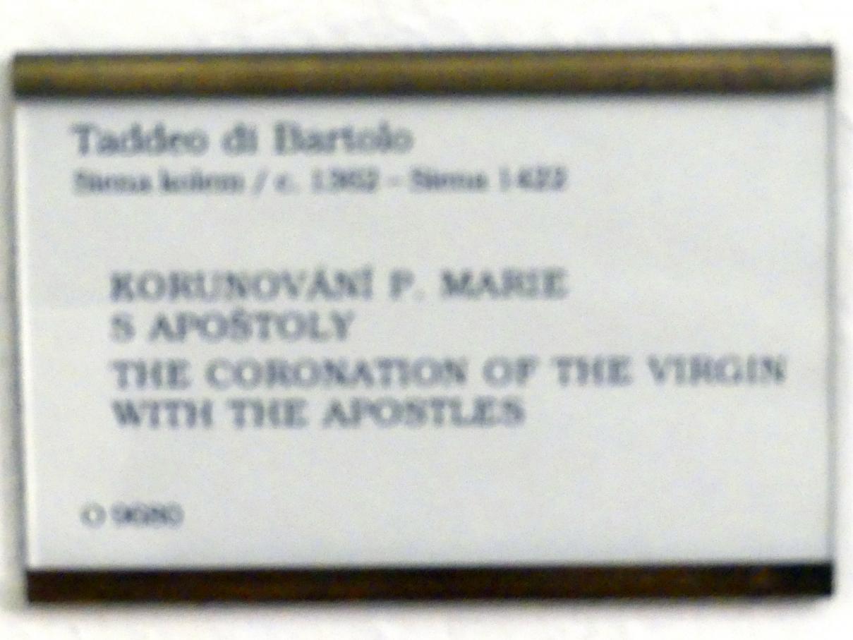 Taddeo di Bartolo (1403–1422), Krönung Mariens mit den zwölf Aposteln, Prag, Nationalgalerie im Palais Sternberg, 1. Obergeschoss, Saal 2, Undatiert, Bild 2/2