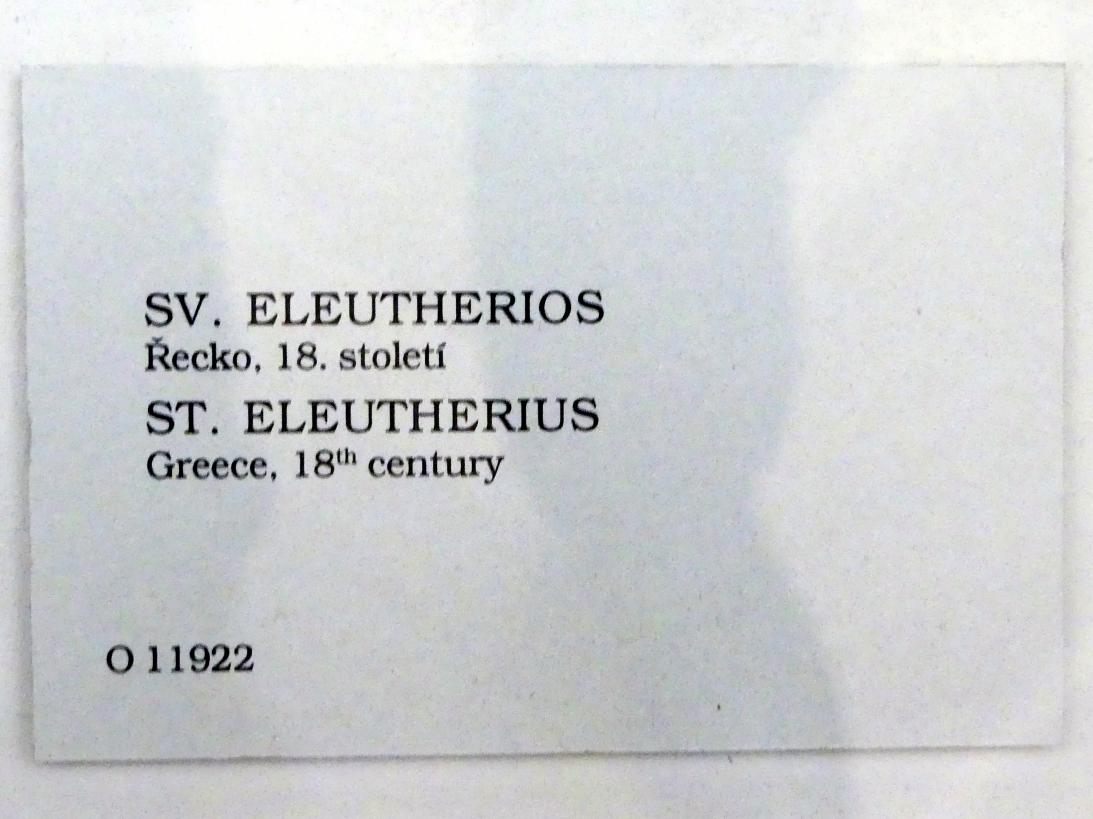 Hl. Eleutherius, Prag, Nationalgalerie im Palais Sternberg, 1. Obergeschoss, Saal 6, 18. Jhd., Bild 2/2