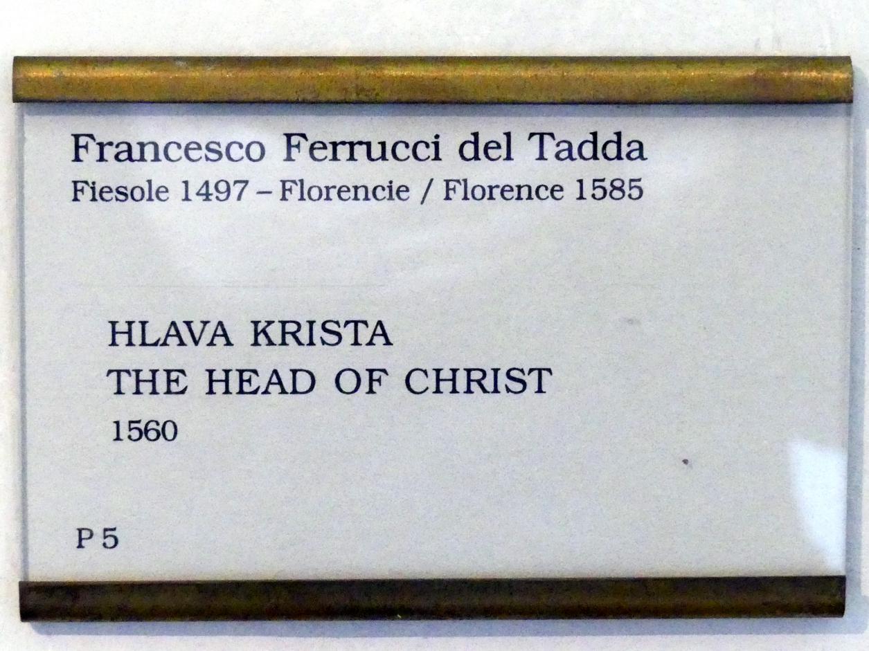 Francesco del Tadda (Francesco Ferrucci) (1560), Relief mit dem Kopf Jesu, Prag, Nationalgalerie im Palais Sternberg, 1. Obergeschoss, Saal 7, 1560, Bild 2/2