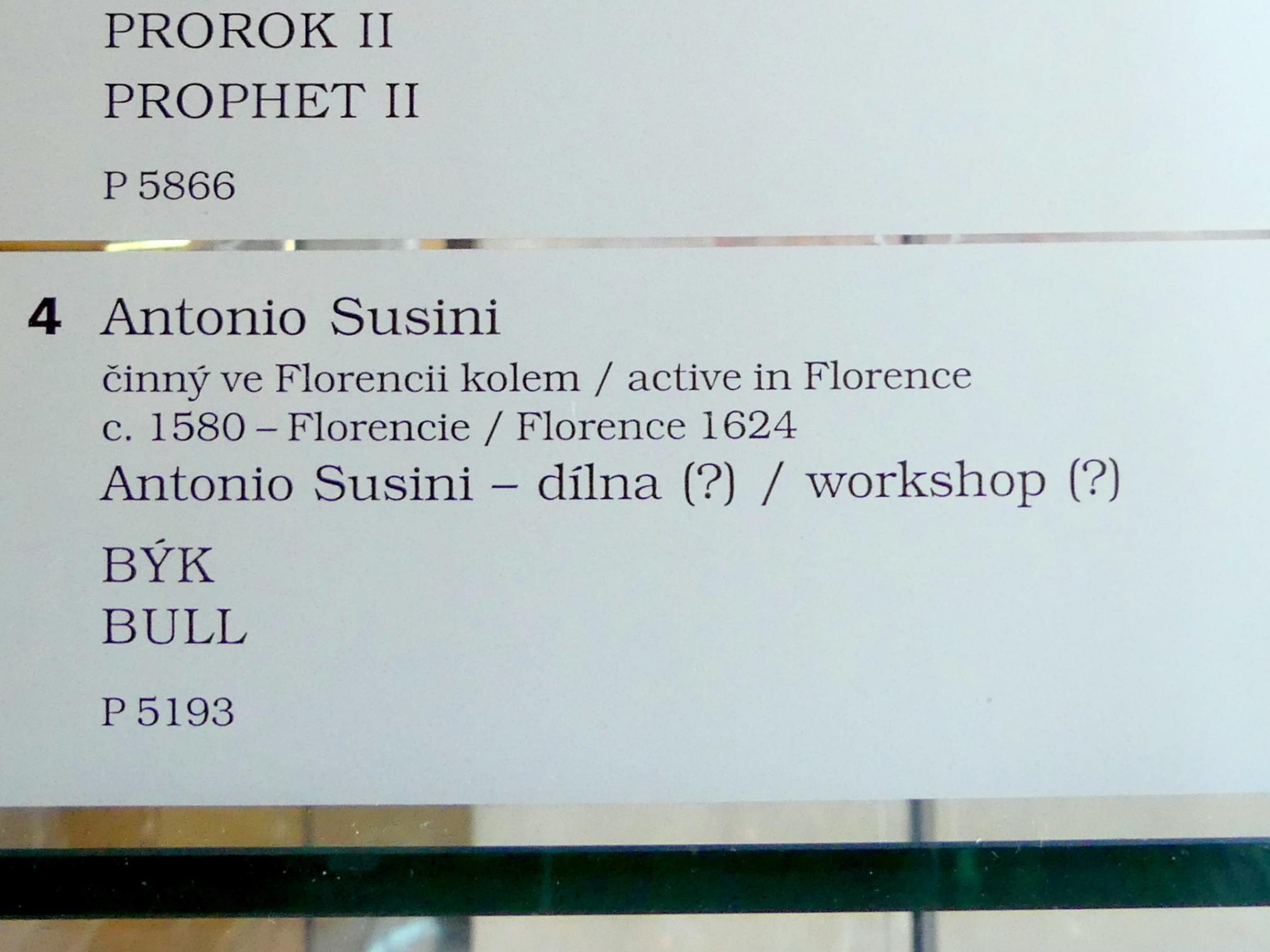 Antonio Susini (Werkstatt) (Undatiert), Bulle, Prag, Nationalgalerie im Palais Sternberg, 1. Obergeschoss, Saal 7, Undatiert, Bild 3/3