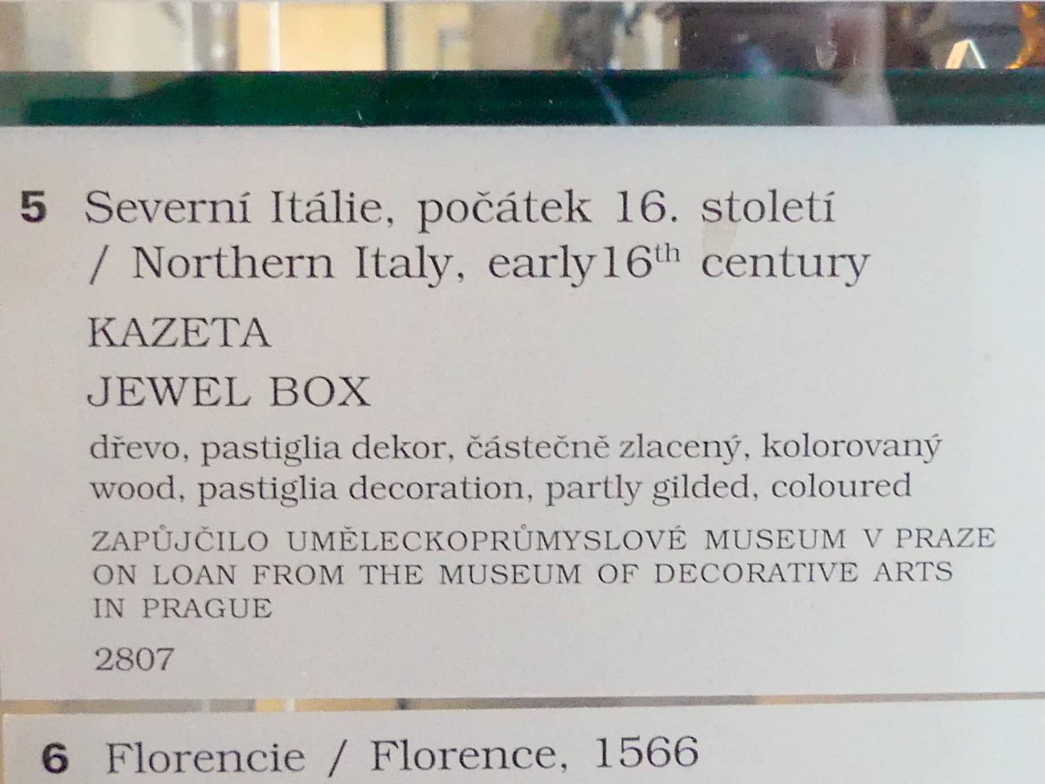 Juwelenkassette, Prag, Nationalgalerie im Palais Sternberg, 1. Obergeschoss, Saal 7, Beginn 16. Jhd., Bild 2/2