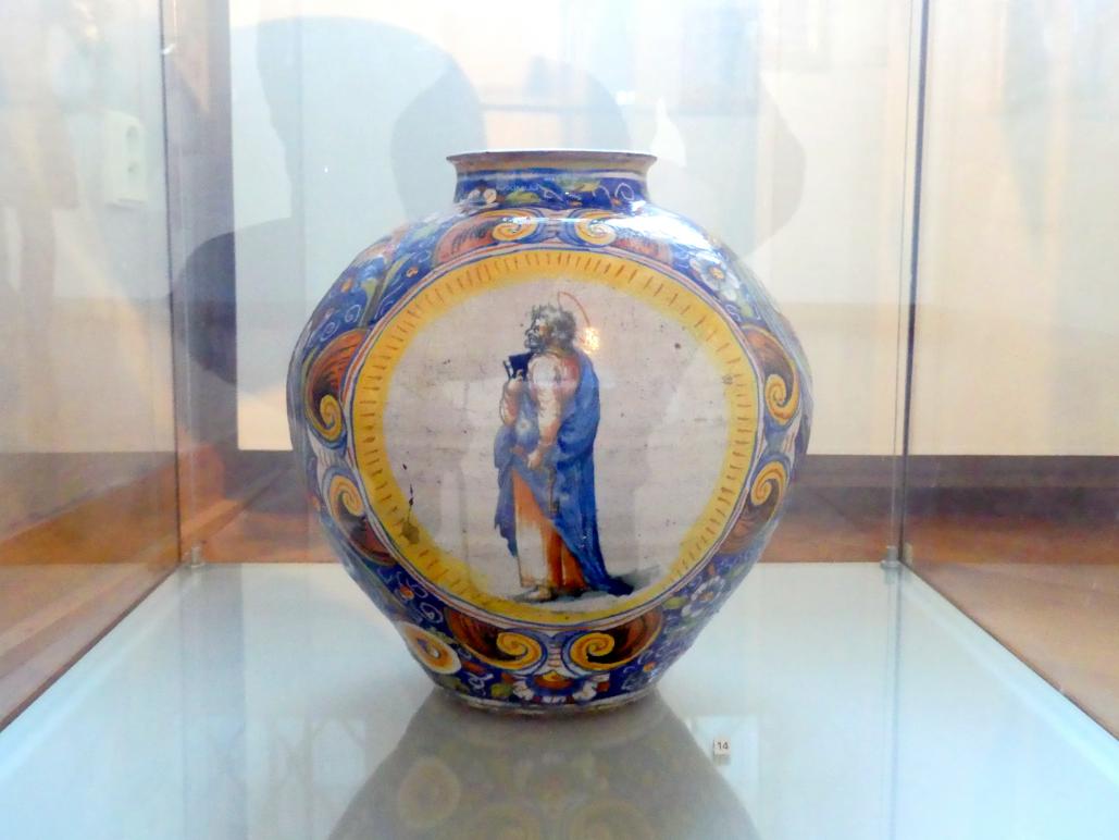 Apothekervase (Boccia), Prag, Nationalgalerie im Palais Sternberg, 1. Obergeschoss, Saal 7, um 1580, Bild 2/3