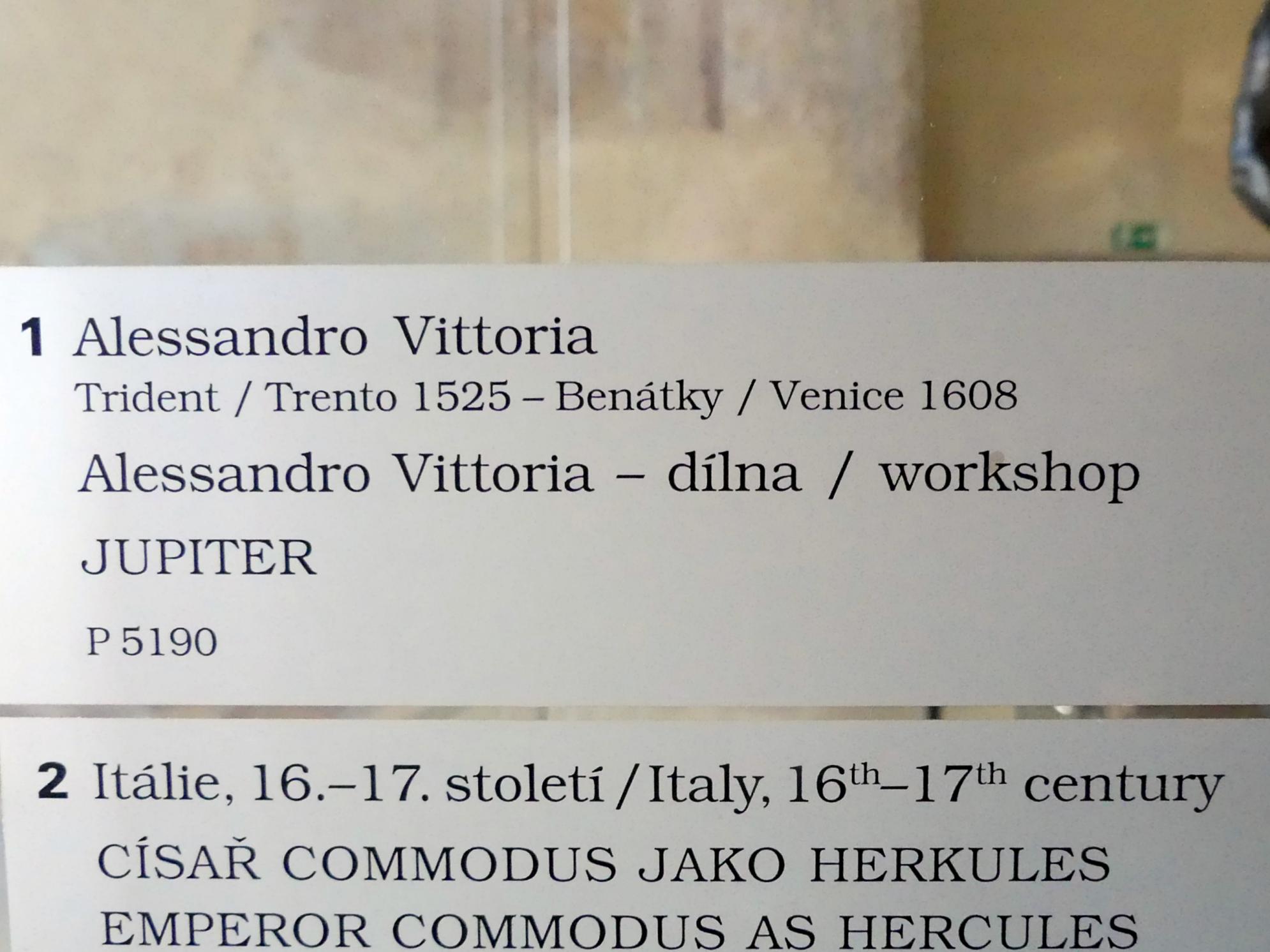 Alessandro Vittoria (Werkstatt) (Undatiert), Jupiter, Prag, Nationalgalerie im Palais Sternberg, 1. Obergeschoss, Saal 7, Undatiert, Bild 2/2