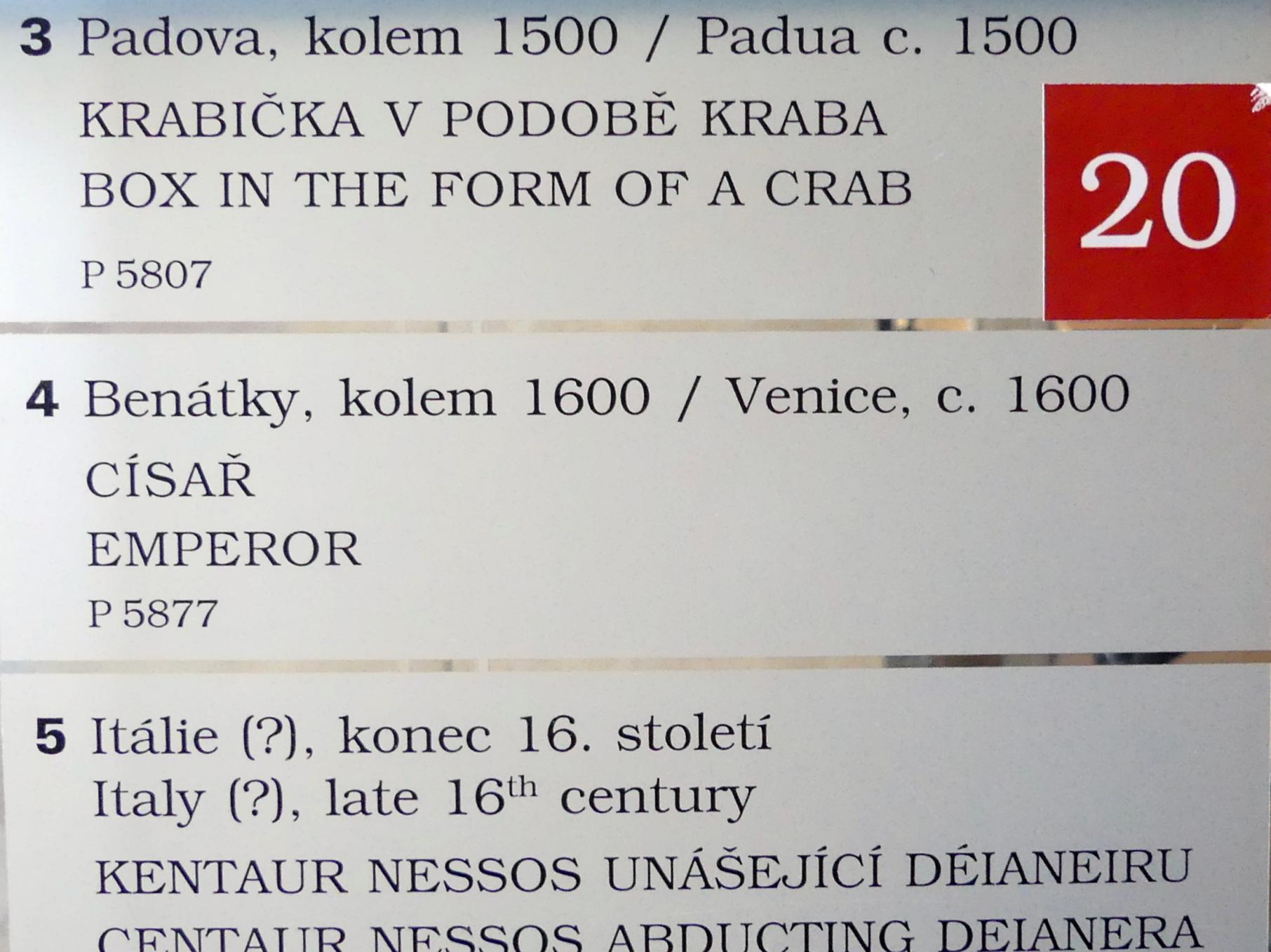 Imperator, Prag, Nationalgalerie im Palais Sternberg, 1. Obergeschoss, Saal 7, um 1600, Bild 3/3