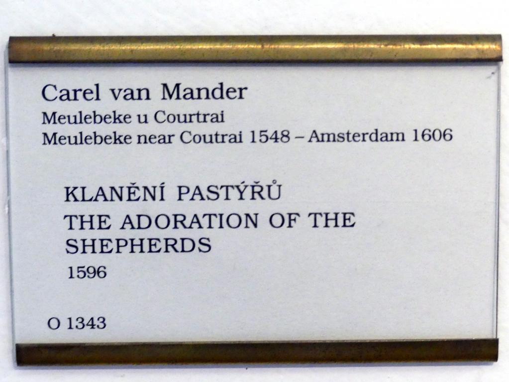Karel van Mander (1596–1600), Die Anbetung der Hirten, Prag, Nationalgalerie im Palais Sternberg, 1. Obergeschoss, Saal 11, 1596, Bild 2/2