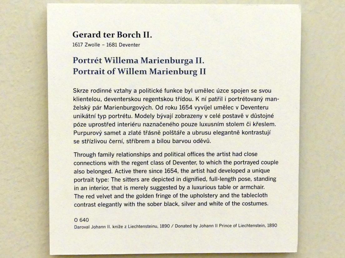 Gerard ter Borch (1635–1675), Portrait von Willem Marienburg II, Prag, Nationalgalerie im Palais Sternberg, 2. Obergeschoss, Saal 2, Undatiert, Bild 2/2