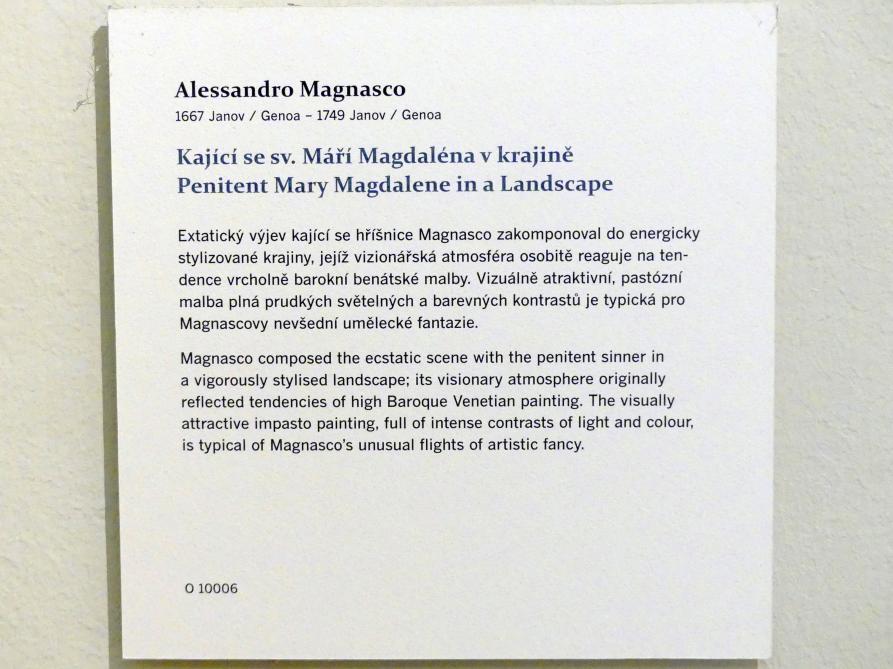 Alessandro Magnasco (1690–1737), Hl. Maria Magdalena als Büßerin, Prag, Nationalgalerie im Palais Sternberg, 2. Obergeschoss, Saal 9, Undatiert, Bild 2/2