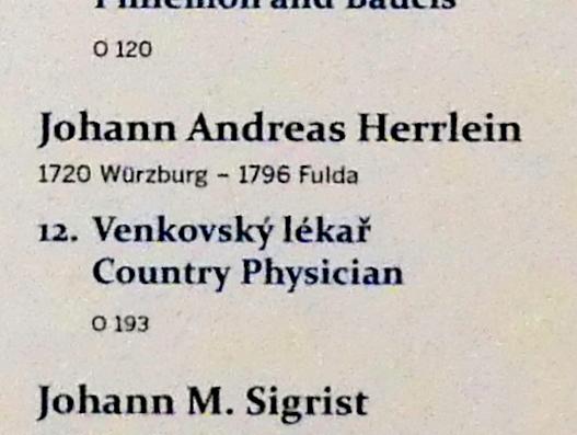 Johann Andreas Herrlein (1775), Landarzt, Prag, Nationalgalerie im Palais Sternberg, 2. Obergeschoss, Saal 10, Undatiert, Bild 2/2