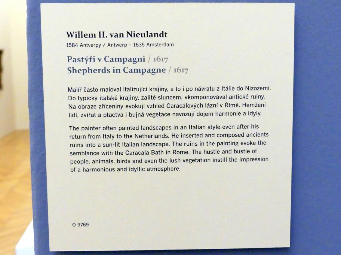 Willem van Nieulandt II (1607–1617), Hirten in Kampanien, Prag, Nationalgalerie im Palais Sternberg, 2. Obergeschoss, Saal 15, 1617, Bild 2/2