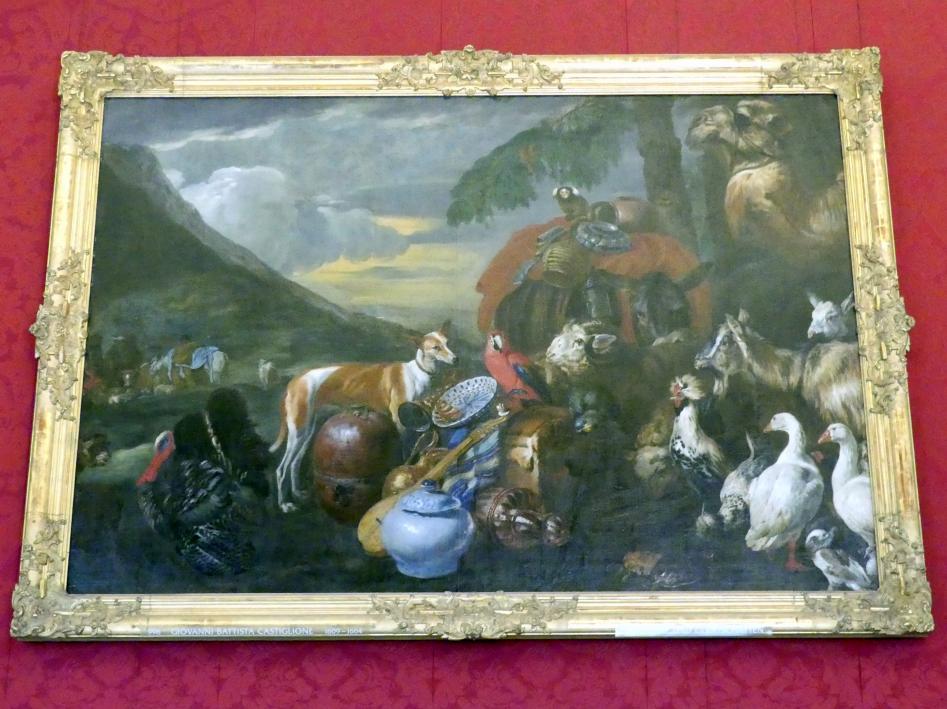 Giovanni Benedetto Castiglione (il Grechetto) (1648–1758), Haustiere und Gerätschaften, Schleißheim, Staatsgalerie im Neuen Schloss, Große Galerie, Undatiert