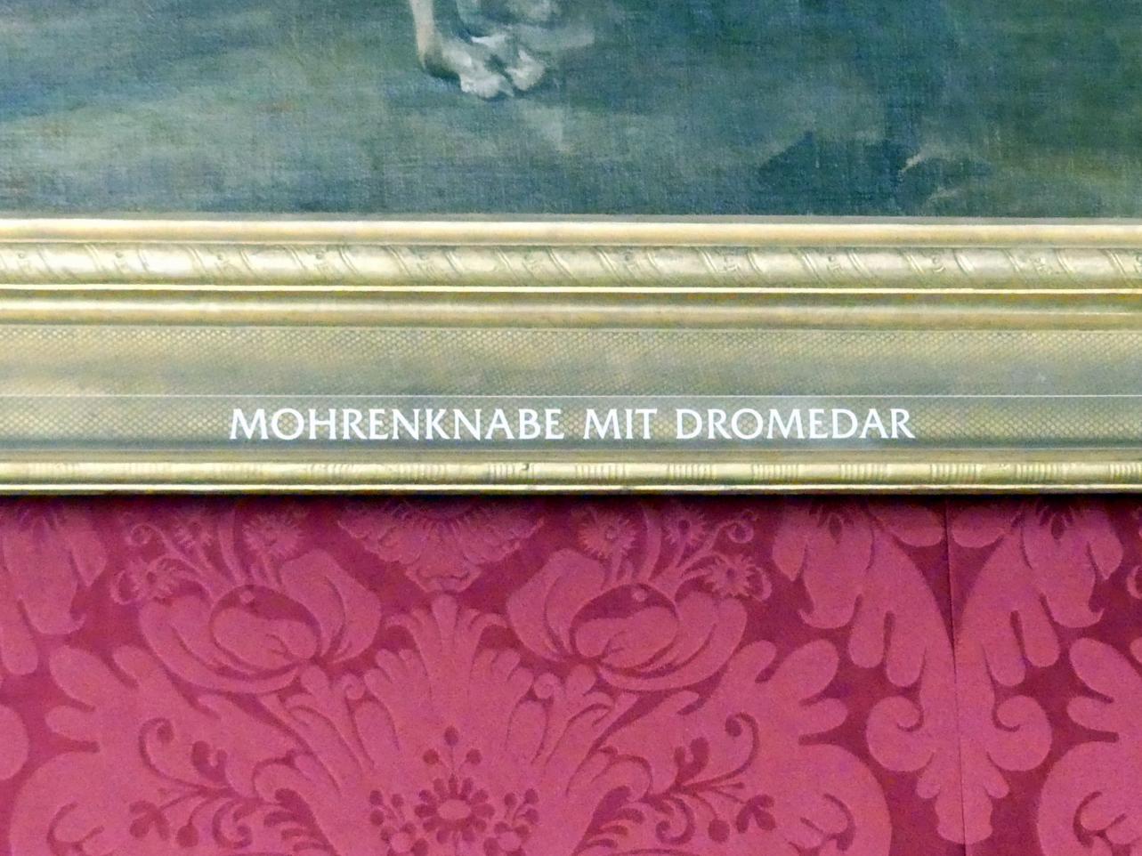 Giovanni Benedetto Castiglione (il Grechetto) (1648–1758), Mohrenknabe mit Dromedar, Schleißheim, Staatsgalerie im Neuen Schloss, Große Galerie, Undatiert, Bild 3/3