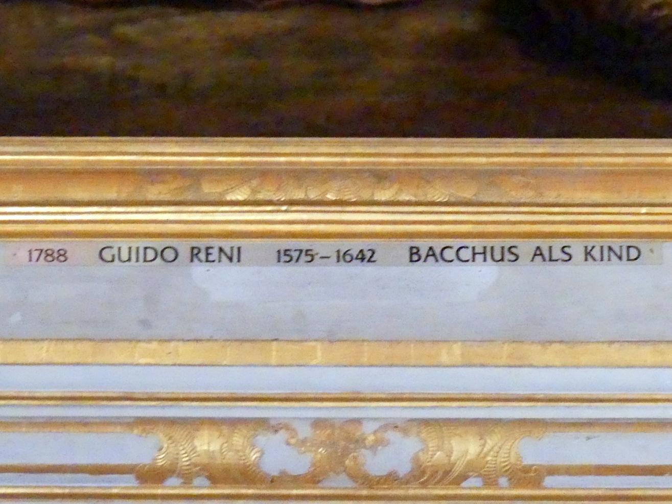 Guido Reni (1596–1641), Bacchus als Kind, Schleißheim, Staatsgalerie im Neuen Schloss, Vorzimmer im Paradeappartement des Kurfürsten, Undatiert, Bild 2/2