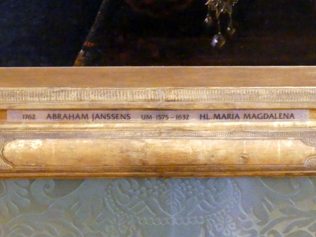 Abraham Janssens van Nuyssen (1602–1625), Hl. Maria Magdalena, Schleißheim, Staatsgalerie im Neuen Schloss, Großes Kabinett im Paradeappartement des Kurfürsten, Undatiert, Bild 2/2
