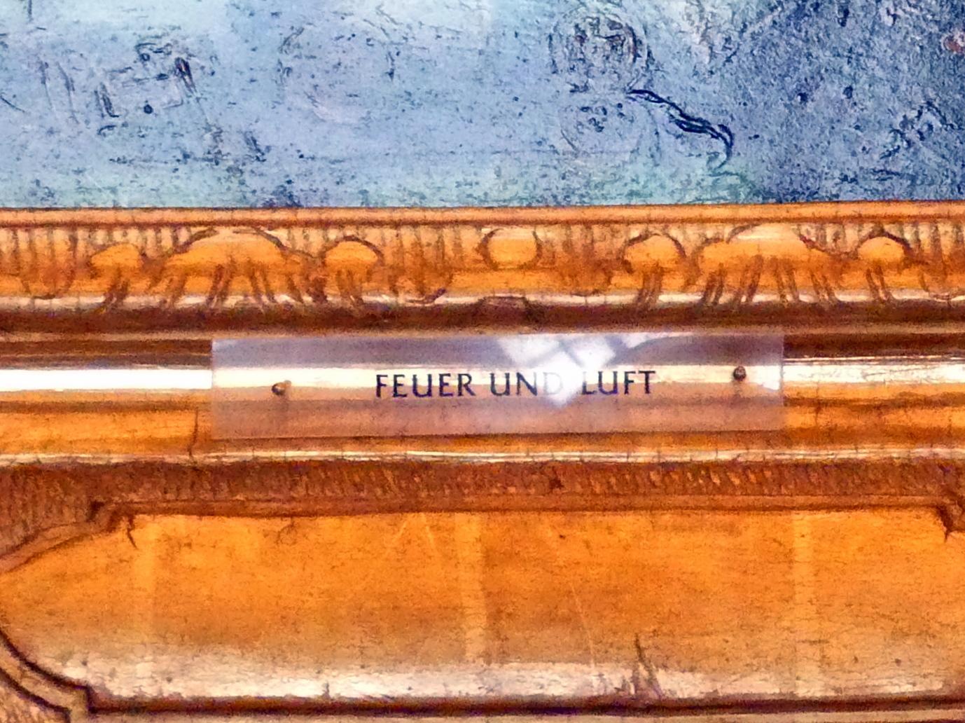 Jan Brueghel der Jüngere (1620–1638), Feuer und Luft, Schleißheim, Staatsgalerie im Neuen Schloss, Niederländisches Malerei-Kabinett im Paradeappartement des Kurfürsten, Undatiert, Bild 3/3