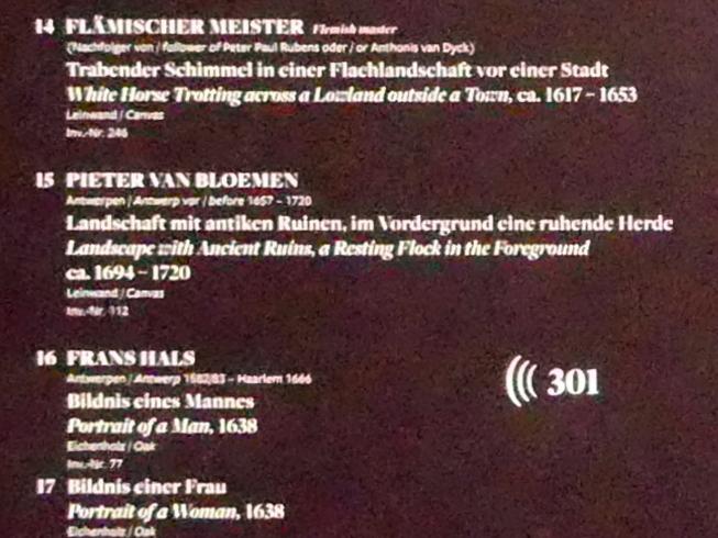 Pieter van Bloemen (1699–1716), Landschaft mit antiken Ruinen, im Vordergrund eine ruhende Herde, Frankfurt am Main, Städel Museum, Vorhalle, um 1694–1720, Bild 2/2