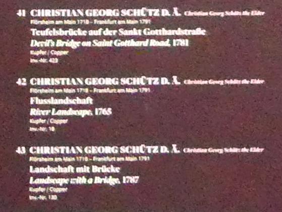 Christian Georg Schütz der Ältere (1752–1787), Flusslandschaft, Frankfurt am Main, Städel Museum, Vorhalle, 1765, Bild 2/2
