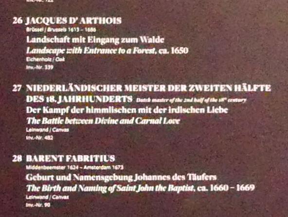 Der Kampf der himmlischen mit der irdischen Liebe, Frankfurt am Main, Städel Museum, Vorhalle, 2. Hälfte 18. Jhd., Bild 2/2