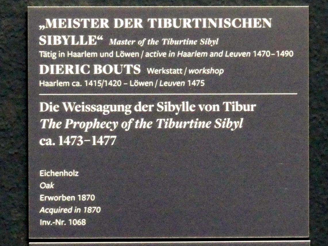 Meister der Tiburtinischen Sibylle (1475), Die Weissagung der Sibylle von Tibur, Frankfurt am Main, Städel Museum, 2. Obergeschoss, Saal 1, um 1473–1477, Bild 2/2