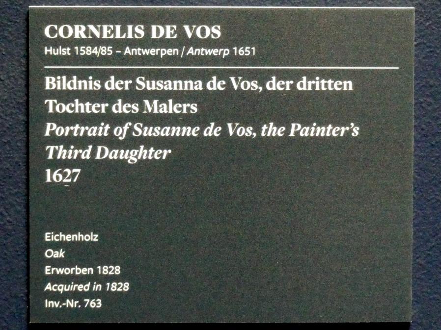Cornelis de Vos (1621–1633), Bildnis der Susanna de Vos, der dritten Tochter des Malers, Frankfurt am Main, Städel Museum, 2. Obergeschoss, Saal 5, 1627, Bild 2/2