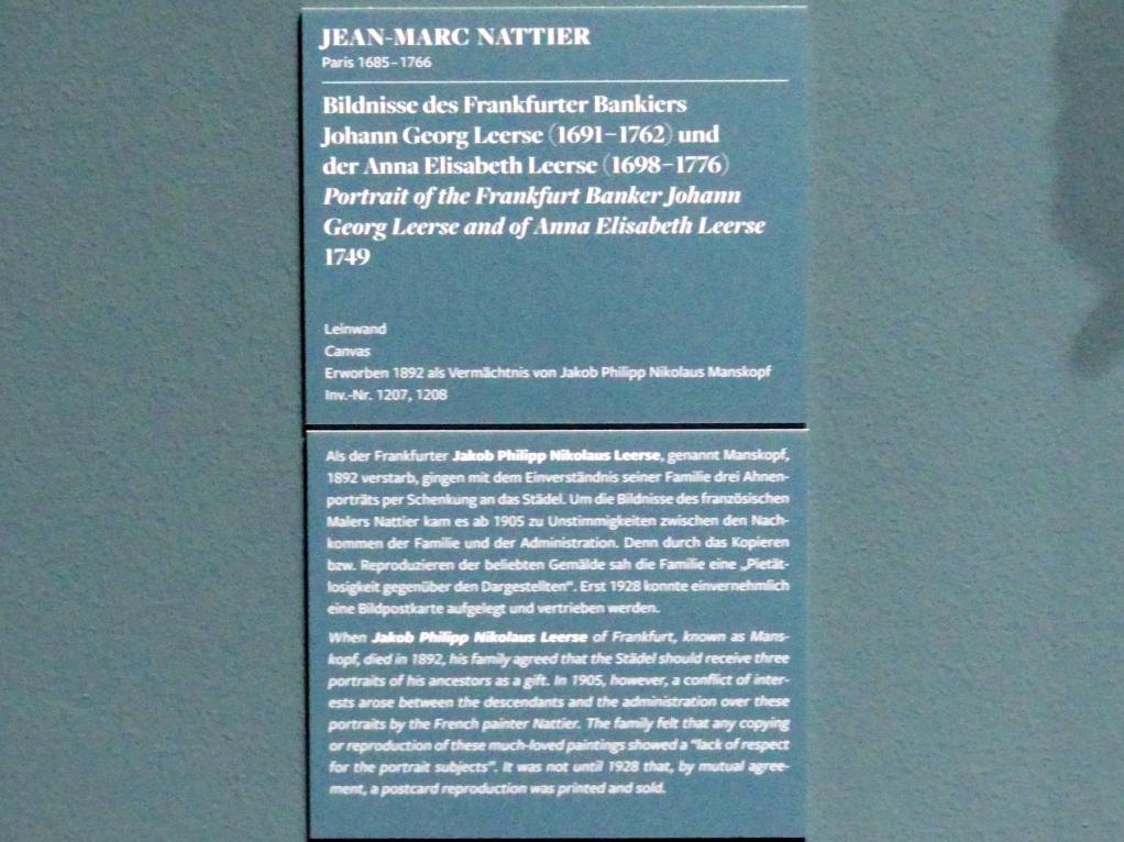 Jean-Marc Nattier (1719–1756), Bildnis der Anna Elisabeth Leerse (1698-1776), Frankfurt am Main, Städel Museum, 2. Obergeschoss, Saal 17, 1749, Bild 2/2