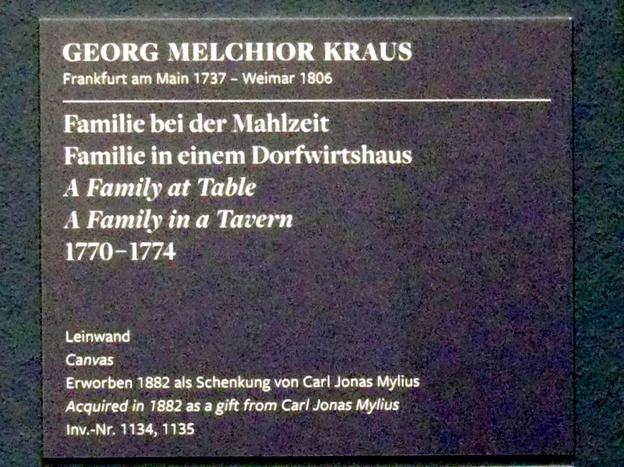 Georg Melchior Kraus (1772–1773), Familie in einem Dorfwirtshaus, Frankfurt am Main, Städel Museum, 2. Obergeschoss, Saal 18, 1770–1774, Bild 3/5