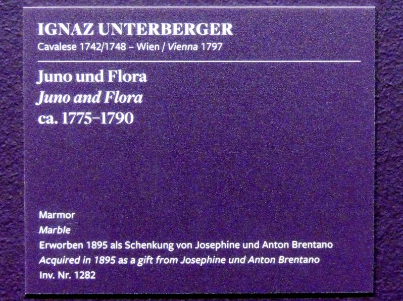 Ignaz Unterberger (1780–1782), Juno und Flora, Frankfurt am Main, Städel Museum, 2. Obergeschoss, Saal 19, um 1775–1790, Bild 2/3