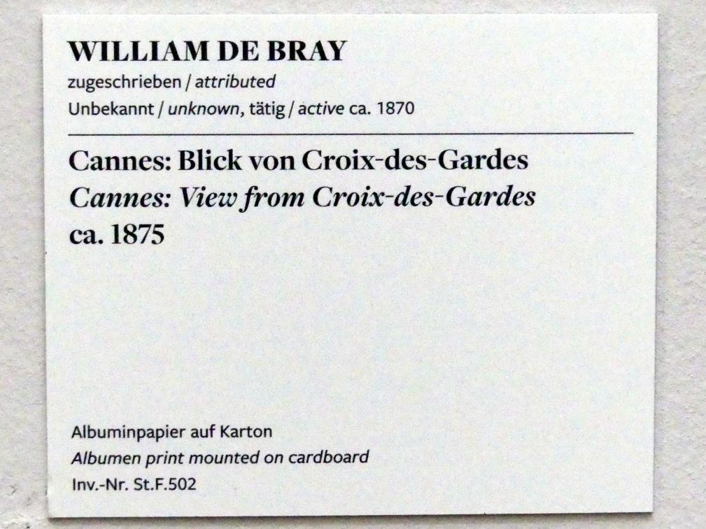 William de Bray (1875), Cannes: Blick von Croix-des-Gardes, Frankfurt am Main, Städel Museum, 1. Obergeschoss, Saal 2, 1875, Bild 2/2