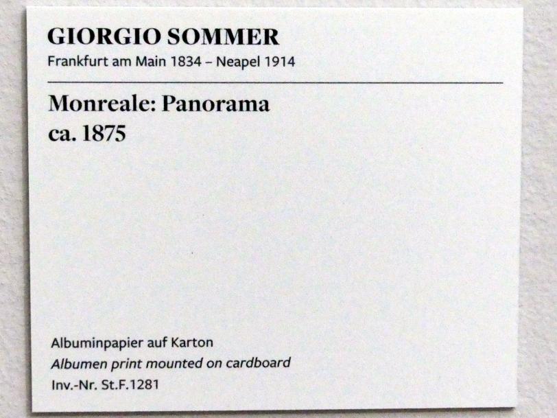 Giorgio Sommer (1865–1875), Monreale: Panorama, Frankfurt am Main, Städel Museum, 1. Obergeschoss, Saal 2, um 1875, Bild 2/2