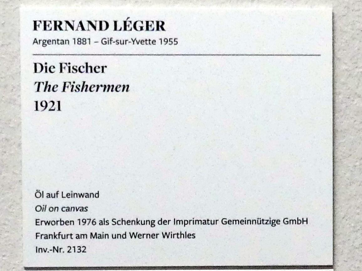 Fernand Léger (1912–1954), Die Fischer, Frankfurt am Main, Städel Museum, 1. Obergeschoss, Saal 14, 1921, Bild 2/4