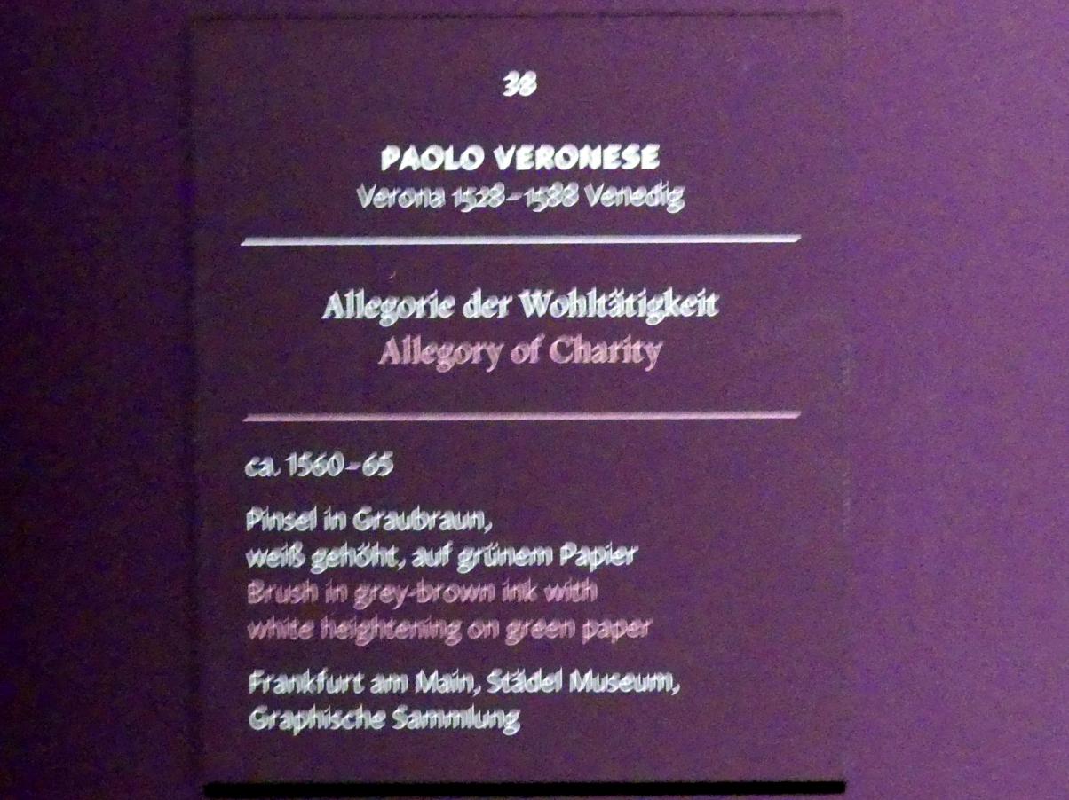 Paolo Caliari (Veronese) (1547–1587), Allegorie der Wohltätigkeit, Frankfurt, Städel, Ausstellung "Tizian und die Renaissance in Venedig" vom 13.02. - 26.05.2019, Teil 1, Raum 4, um 1580, Bild 2/2